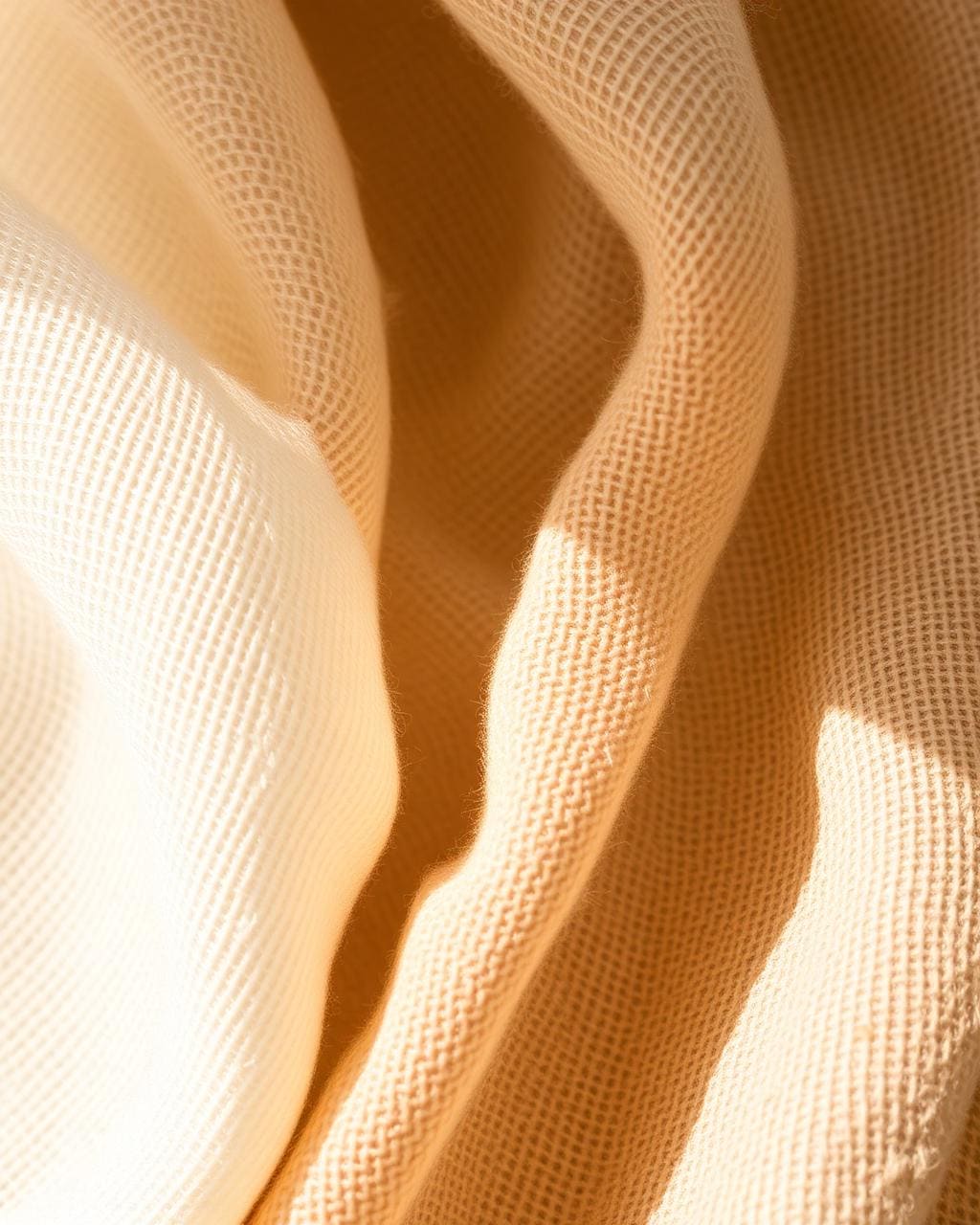 Linen and bouclé fabric detail